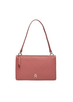 Torebka Tommy Hilfiger Th Refined Shoulder Bag Mono AW0AW15975 Różowy ze sklepu eobuwie.pl w kategorii Listonoszki - zdjęcie 182072868