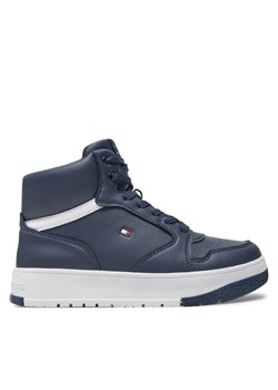 Sneakersy Tommy Hilfiger Mid Cutlace-Up Sneaker T3X9-33641-1351 S Granatowy ze sklepu eobuwie.pl w kategorii Buty sportowe dziecięce - zdjęcie 182072887