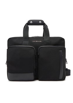 Torba na laptopa Tommy Hilfiger Th Business Nylon Computer Bag AM0AM13191 Czarny ze sklepu eobuwie.pl w kategorii Torby na laptopa - zdjęcie 182073299