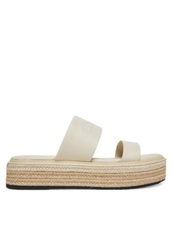 Espadryle Calvin Klein Flatform Wedge Slide - He HW0HW02374 Écru ze sklepu eobuwie.pl w kategorii Espadryle damskie - zdjęcie 182073328