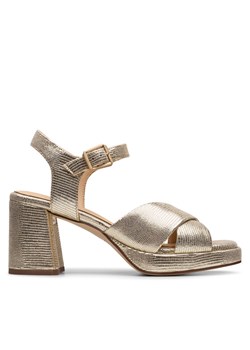 Sandały Clarks Ritzy75 Rae 26181303 Złoty ze sklepu eobuwie.pl w kategorii Sandały damskie - zdjęcie 182073595