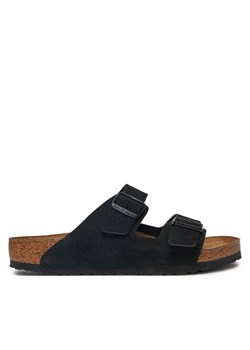 Klapki Birkenstock Arizona zamsz 1027152 Czarny ze sklepu eobuwie.pl w kategorii Klapki męskie - zdjęcie 182073718