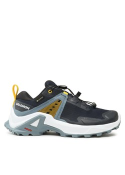 Trekkingi Salomon X Raise GORE-TEX L47071300 Granatowy ze sklepu eobuwie.pl w kategorii Buty sportowe dziecięce - zdjęcie 182074425