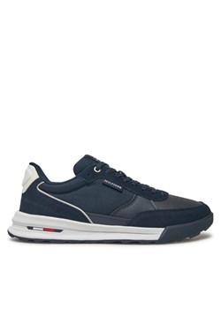 Sneakersy Tommy Hilfiger Retro Runner Mix Rwb FM0FM05371 Granatowy ze sklepu eobuwie.pl w kategorii Buty sportowe męskie - zdjęcie 182074726