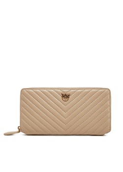 Duży Portfel Damski PINKO Ryder Zip Around AI 24-25 PCPL 100250 A0GK Beżowy ze sklepu eobuwie.pl w kategorii Portfele damskie - zdjęcie 182075336