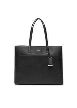 Torebka Calvin Klein Ck Must Medium Shopper_Caviar K60K613086 Czarny ze sklepu eobuwie.pl w kategorii Torebki damskie - zdjęcie 182076106