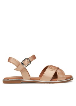 Sandały Calvin Klein Jeans V3A2-82042-1688 S Brązowy ze sklepu eobuwie.pl w kategorii Sandały dziecięce - zdjęcie 182076438