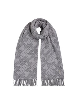 Szalik Tommy Hilfiger Monogram AW0AW16650 Szary ze sklepu eobuwie.pl w kategorii Szaliki i chusty damskie - zdjęcie 182076589