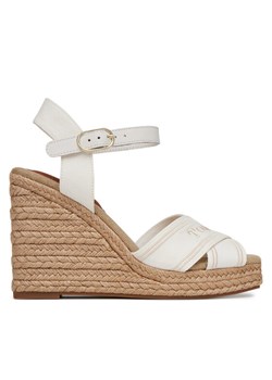 Espadryle Tommy Hilfiger Tommy Hilfiger Espad High Wedge FW0FW08668 Écru ze sklepu eobuwie.pl w kategorii Espadryle damskie - zdjęcie 182076658