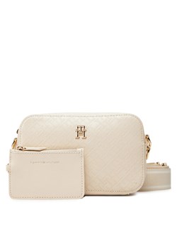 Torebka Tommy Hilfiger Th Distinct Camera Bag Mono AW0AW17221 Beżowy ze sklepu eobuwie.pl w kategorii Listonoszki - zdjęcie 182076815