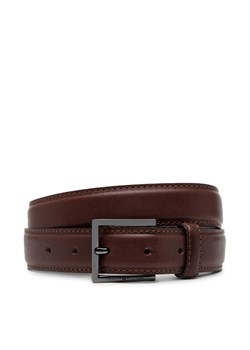Pasek Męski Tommy Hilfiger Hudson Leather 3.0 AM0AM13379 Brązowy ze sklepu eobuwie.pl w kategorii Paski męskie - zdjęcie 182076836