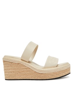 Espadryle Calvin Klein Wedge Sandal 50 - He HW0HW02375 Écru ze sklepu eobuwie.pl w kategorii Espadryle damskie - zdjęcie 182077499