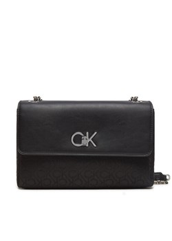 Torebka Calvin Klein Re-Lock Conv Shoulder Bag_Jqc K60K612641 Czarny ze sklepu eobuwie.pl w kategorii Listonoszki - zdjęcie 182077987