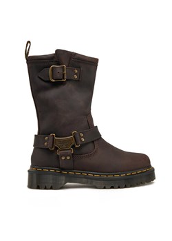 Botki Dr. Martens Anistone Tall Leather Biker31901201 Brązowy ze sklepu eobuwie.pl w kategorii Botki - zdjęcie 182078197