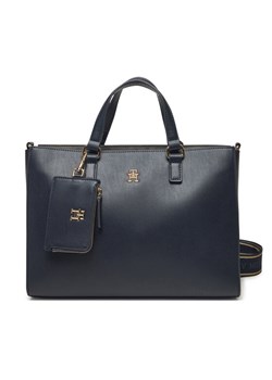 Torebka Tommy Hilfiger Joy Satchel AW0AW16814 Granatowy ze sklepu eobuwie.pl w kategorii Torebki damskie - zdjęcie 182078747