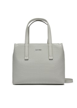 Torebka Calvin Klein Ck Must Mini Tote K60K612163 Szary ze sklepu eobuwie.pl w kategorii Torebki damskie - zdjęcie 182080189
