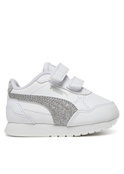 Sneakersy Puma St Runner V4 Sl Glitter V Inf 401592 01 Biały ze sklepu eobuwie.pl w kategorii Buty sportowe dziecięce - zdjęcie 182080599