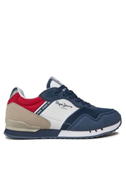 Sneakersy Pepe Jeans London Urban B PBS40002 Granatowy ze sklepu eobuwie.pl w kategorii Buty sportowe dziecięce - zdjęcie 182080929