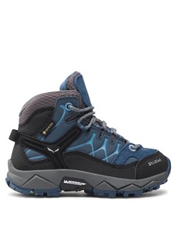 Trekkingi Salewa Jr Alp Trainer Mid Gtx GORE-TEX 64010-0365 Niebieski ze sklepu eobuwie.pl w kategorii Buty trekkingowe dziecięce - zdjęcie 182081719