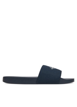Klapki Calvin Klein Jeans Slide Monogram Cv YM0YM01271 Granatowy ze sklepu eobuwie.pl w kategorii Klapki męskie - zdjęcie 182081749