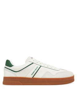 Sneakersy Tommy Jeans The Greenwich Leather EM0EM01571 Écru ze sklepu eobuwie.pl w kategorii Buty sportowe męskie - zdjęcie 182081949