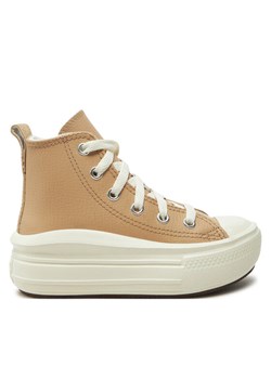 Trampki Converse Chuck Taylor All Star Move Platform Leather A09262C Beżowy ze sklepu eobuwie.pl w kategorii Trampki dziecięce - zdjęcie 182081978