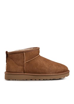 Śniegowce Ugg W Classic Ultra Mini 1116109 Brązowy ze sklepu eobuwie.pl w kategorii Śniegowce damskie - zdjęcie 182082778