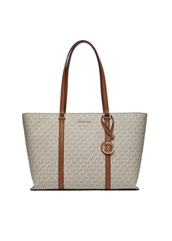 Torebka MICHAEL Michael Kors Temple Tote 30R4G1LT3B Beżowy ze sklepu eobuwie.pl w kategorii Torby Shopper bag - zdjęcie 182082826