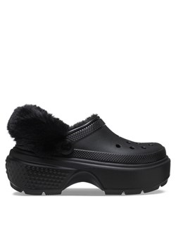 Klapki Crocs Stomp Lined Clog 208546 Czarny ze sklepu eobuwie.pl w kategorii Klapki damskie - zdjęcie 182083917