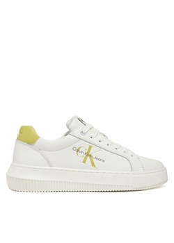 Sneakersy Calvin Klein Jeans Chunky Cupsole Laceup Mon Lth YW0YW00823 Biały ze sklepu eobuwie.pl w kategorii Buty sportowe damskie - zdjęcie 182084815