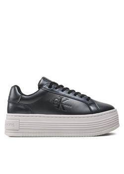 Sneakersy Calvin Klein Jeans Bold Platf Low Lace Lth Ml Mtl YW0YW01464 Czarny ze sklepu eobuwie.pl w kategorii Buty sportowe damskie - zdjęcie 182085916