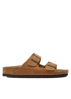 Klapki Birkenstock Arizona Leoi 1028401 Brązowy ze sklepu eobuwie.pl w kategorii Klapki damskie - zdjęcie 182086378