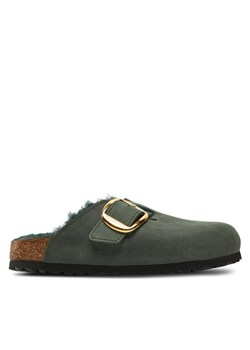 Klapki Birkenstock Boston Bb Shearling Leoi 1028061 Zielony ze sklepu eobuwie.pl w kategorii Klapki damskie - zdjęcie 182086525