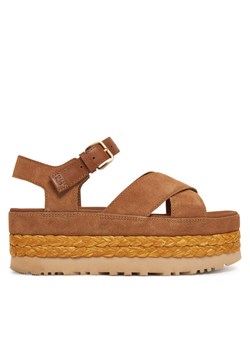 Sandały Ugg W Aubrey Ankle Strap 1167471 Brązowy ze sklepu eobuwie.pl w kategorii Espadryle damskie - zdjęcie 182086747