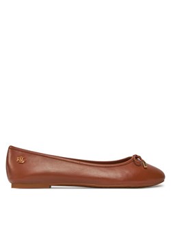 Baleriny Lauren Ralph Lauren 802940603002 Brązowy ze sklepu eobuwie.pl w kategorii Balerinki - zdjęcie 182086868