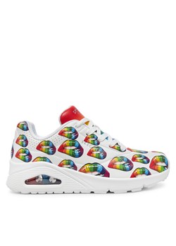Sneakersy Skechers 177084/WMLT Biały ze sklepu eobuwie.pl w kategorii Buty sportowe damskie - zdjęcie 182086887