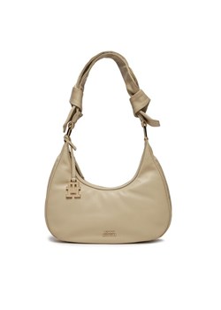 Torebka Tommy Hilfiger Pushlock Leather Hobo AW0AW16073 Beżowy ze sklepu eobuwie.pl w kategorii Listonoszki - zdjęcie 182087927