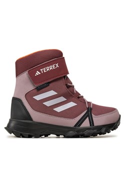 Trekkingi adidas Terrex Snow Hook-And-Loop COLD.RDY ID0936 Brązowy ze sklepu eobuwie.pl w kategorii Buty trekkingowe dziecięce - zdjęcie 182089787