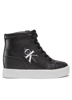 Sneakersy Calvin Klein Jeans Hidden Wedge Cupsole Laceup YW0YW00771 Czarny ze sklepu eobuwie.pl w kategorii Buty sportowe damskie - zdjęcie 182089837
