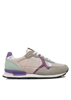 Sneakersy Pepe Jeans Brit Print W PLS40010 Szary ze sklepu eobuwie.pl w kategorii Buty sportowe damskie - zdjęcie 182090066