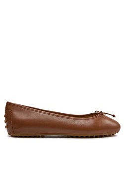Baleriny Lauren Ralph Lauren 802927941004 Brązowy ze sklepu eobuwie.pl w kategorii Balerinki - zdjęcie 182090485