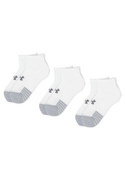 Zestaw 3 par niskich skarpet unisex Under Armour Heatgear Lo Cut Sock 1346753-100 Biały ze sklepu eobuwie.pl w kategorii Skarpetki damskie - zdjęcie 182090776