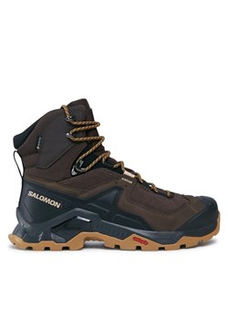 Trekkingi Salomon Quest Element GORE-TEX L47216100 Brązowy ze sklepu eobuwie.pl w kategorii Buty trekkingowe męskie - zdjęcie 182091107