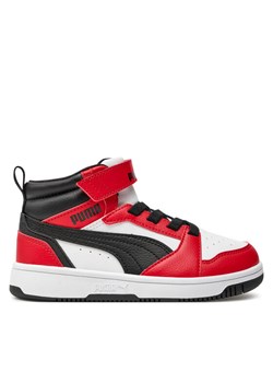 Sneakersy Puma Rebound V6 Mid Ac+ Ps 393832 03 Czerwony ze sklepu eobuwie.pl w kategorii Buty sportowe dziecięce - zdjęcie 182091858