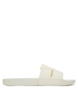 Klapki Calvin Klein Pool Slide Double T HM0HM01752 Biały ze sklepu eobuwie.pl w kategorii Klapki męskie - zdjęcie 182092129