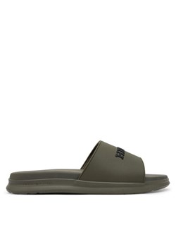 Klapki Tommy Hilfiger Dual Density Hilfiger Pool Slide FM0FM05430 Khaki ze sklepu eobuwie.pl w kategorii Klapki męskie - zdjęcie 182092396