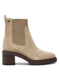 Sztyblety Tommy Hilfiger FW0FW08429 Beżowy ze sklepu eobuwie.pl w kategorii Botki - zdjęcie 182092408