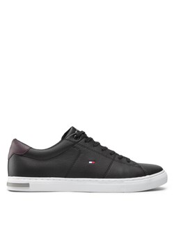 Sneakersy Tommy Hilfiger Essential Leather Detail Vulc FM0FM04047 Czarny ze sklepu eobuwie.pl w kategorii Trampki męskie - zdjęcie 182092537