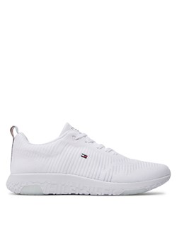 Sneakersy Tommy Hilfiger Corporate Knit Rib Runner FM0FM02838 Biały ze sklepu eobuwie.pl w kategorii Buty sportowe męskie - zdjęcie 182092717