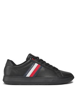 Sneakersy Tommy Hilfiger Essential Leather Cupsole FM0FM04921 Czarny ze sklepu eobuwie.pl w kategorii Trampki męskie - zdjęcie 182092747